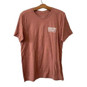 Gentry County Supply Co Short Sleeve Graphic TShirt Mens M Rust Cotton Basic Tee